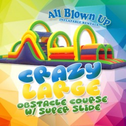 Crazy Large Obstacle Course With Super Slide