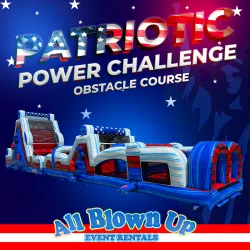 Patriotic Power Challenge Obstacle Course with Slide