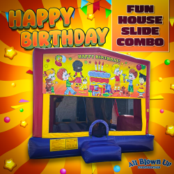 Happy Birthday Fun House Slide Combo