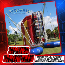 *A. Rock Wall, Spider Climb with Slide & Bungee Trampoline