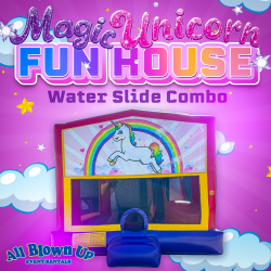 Magic Unicorn Fun House Water Slide Combo